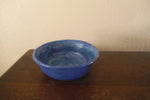 Blue and Aqua Glazed Slump Bowl