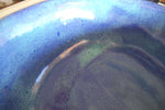 Blue and Aqua Glazed Slump Bowl