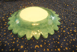 2 Tone Teal Geometric Floral Embossed Trinket Dish
