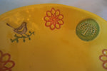 Small Yellow Nature Theme Embossed Bowl