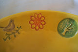 Small Yellow Nature Theme Embossed Bowl
