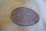 Blue Swirl Embossed Spoon Rest