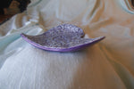 Blue and Purple Lace Embossed Heart Trinket Dish