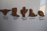 Southwest Themed " Leather" Emossed Refrigerator Magnets, Set of 5
