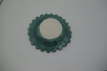 2 Tone Teal Geometric Floral Embossed Trinket Dish